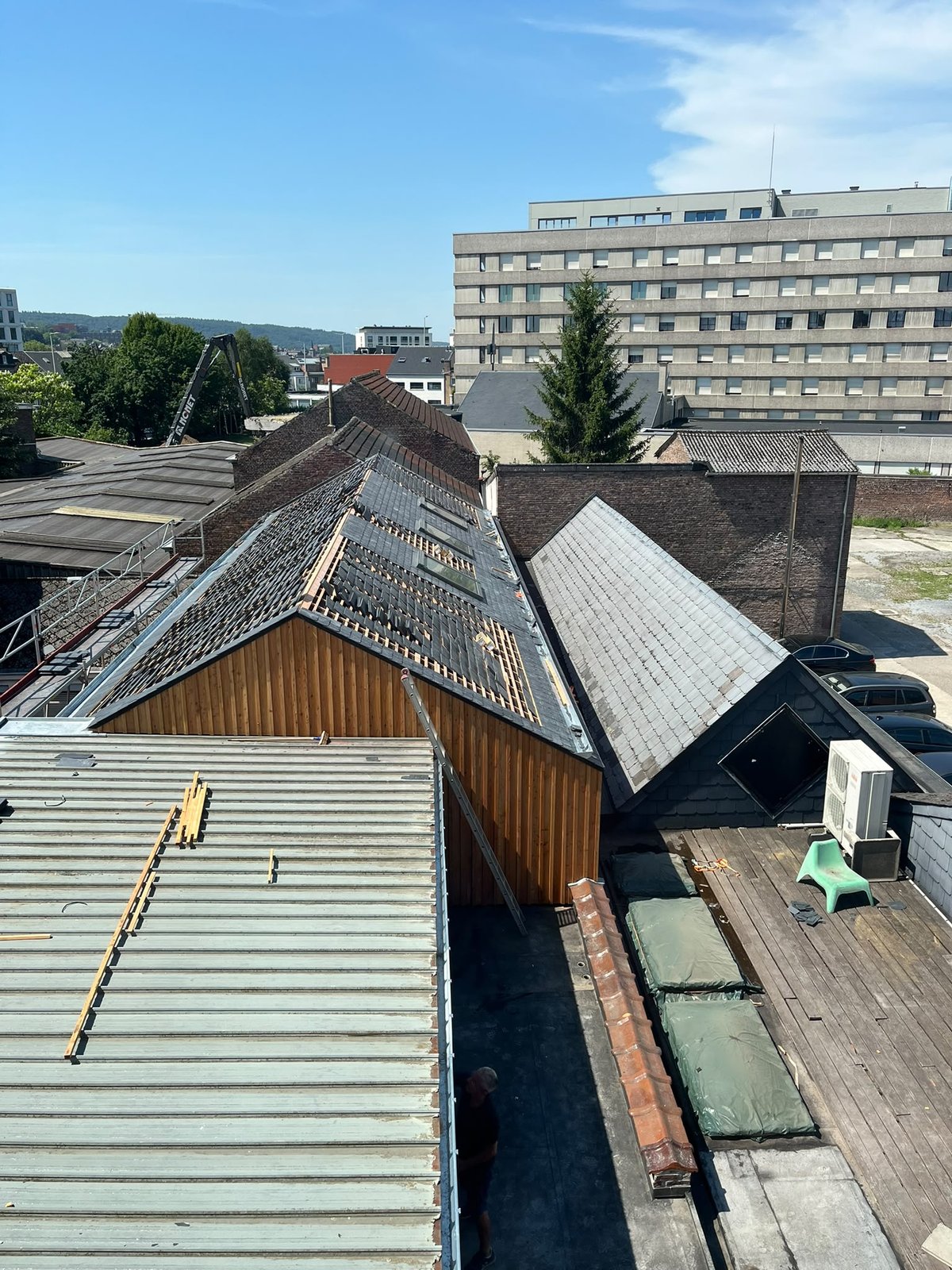 La nouvelle toiture, vue d’en haut